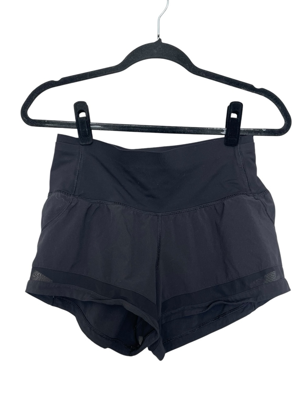 lululemon Black Women's Athletic Shorts with Mesh Hem